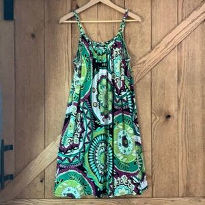 Paisley Summer Dress, Stretch, Flowy Size XL